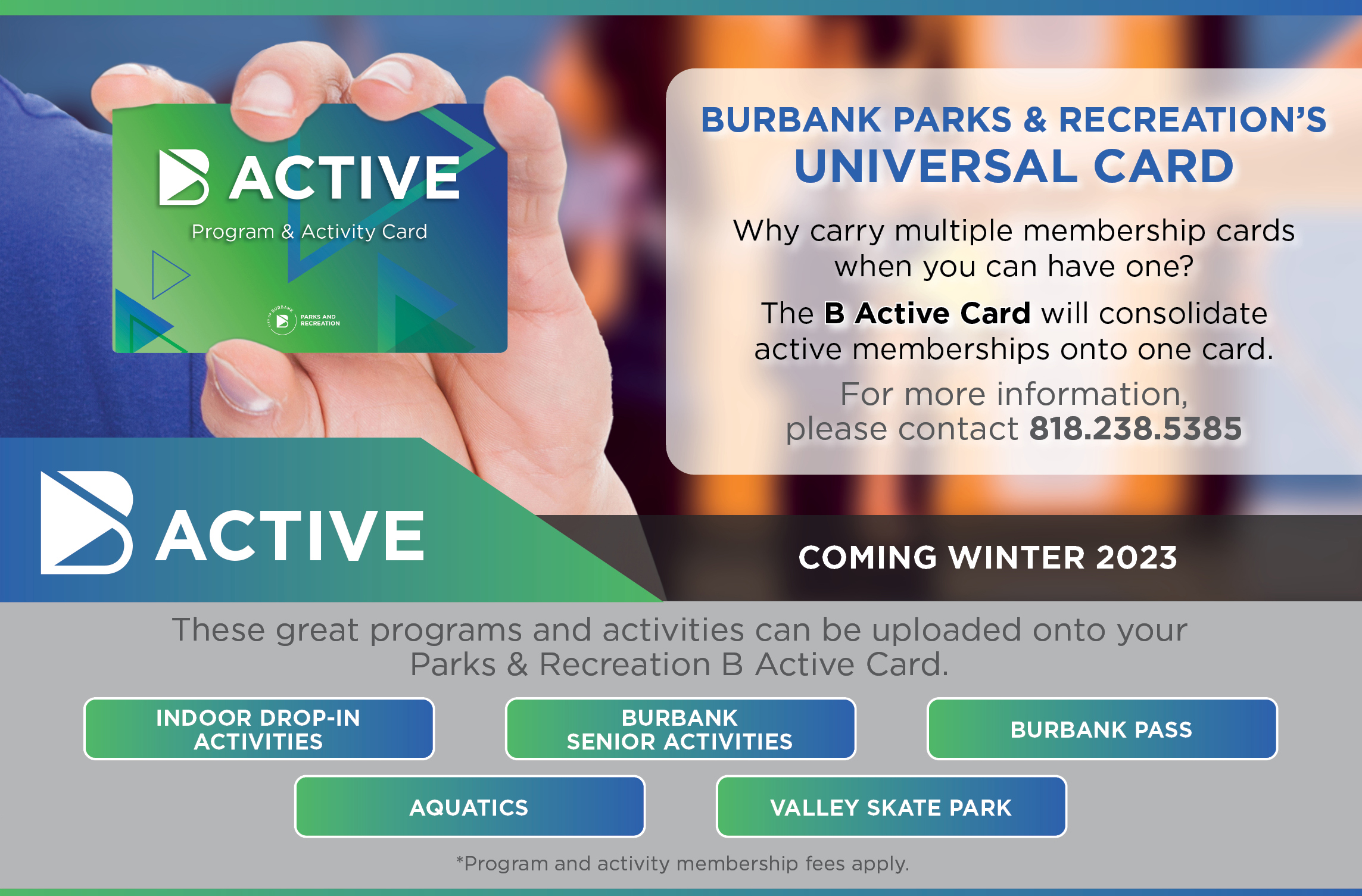 B-Active Membership. Click this image for information.