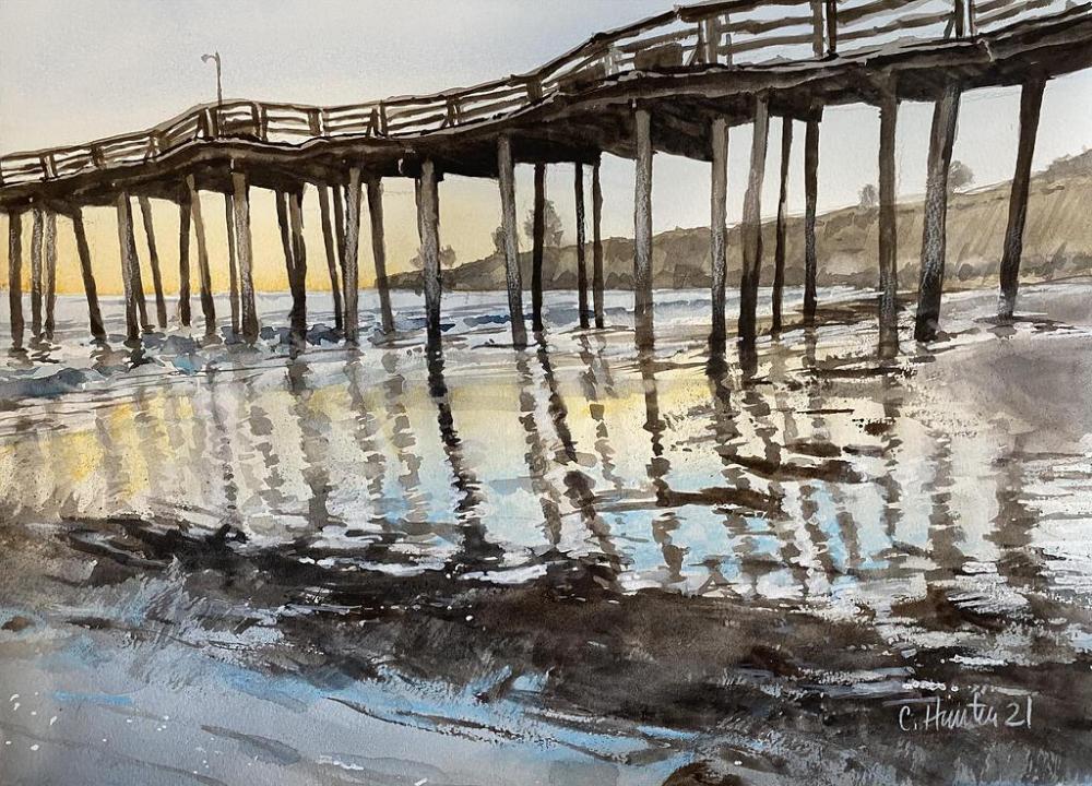 Pier at Sunset - Cyrus Hunter Image
