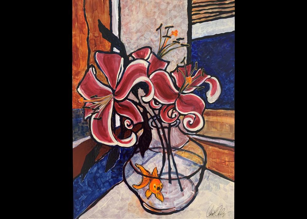 CarolCaley- Lilium with Goldfish Image