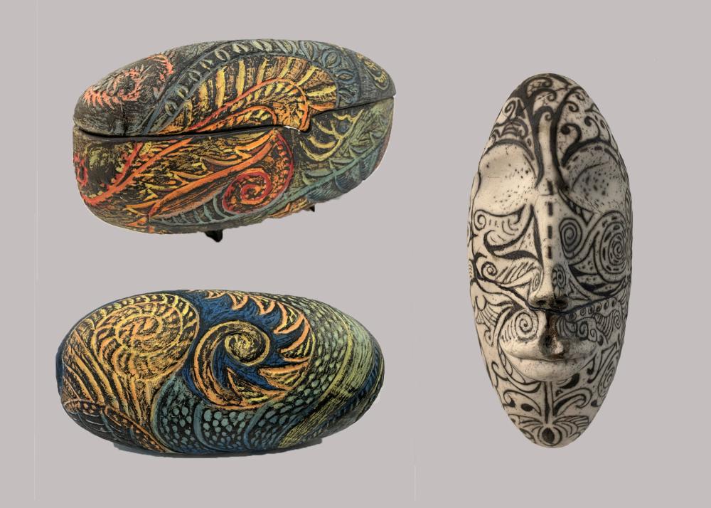Gini Causton-Keene - Dragon Eggs and Mask Image