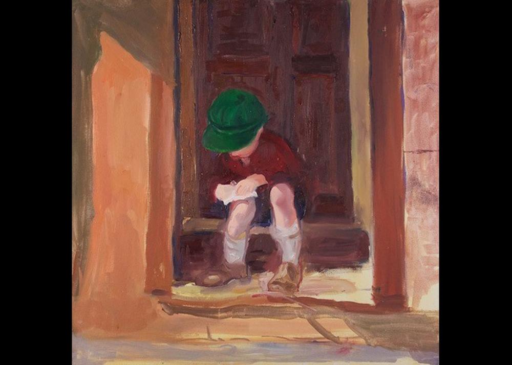 Boy on Step Image