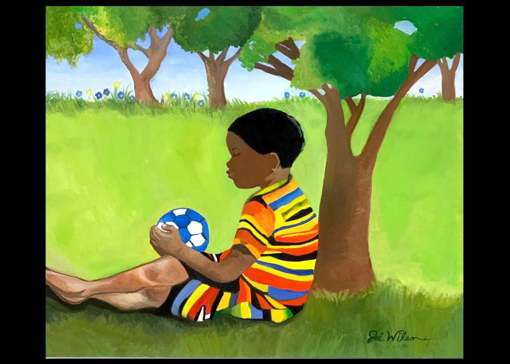 'Boy Taking a Rest From Playing' by Joi T Wilson Image
