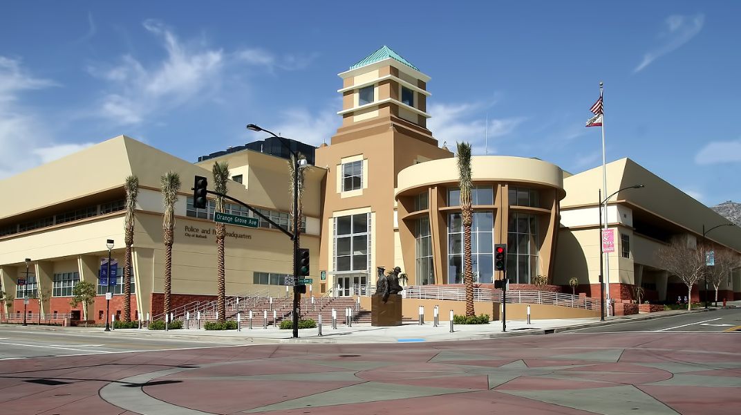 Exterior of the Burbank Fire and Police Headquarters