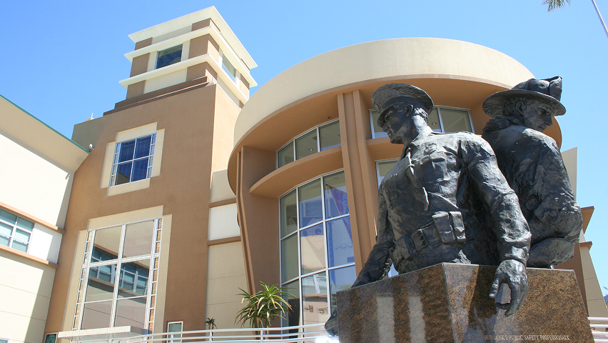 exterior of Burbank police headquarters