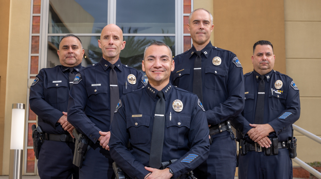 Glass plaque of Burbank Police Command Staff