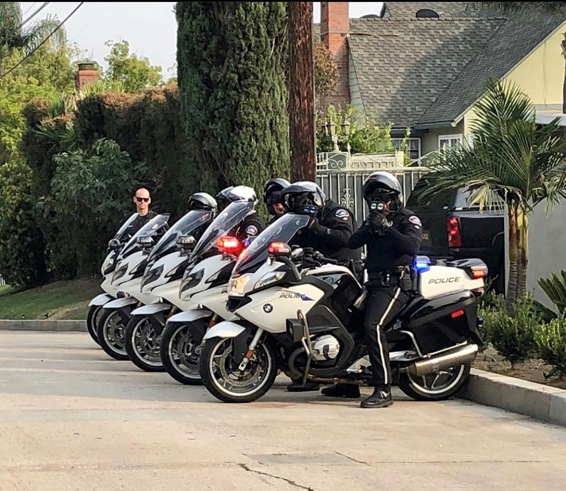Burbank Police officers on motorcycles